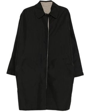 Alysi Storm-Flap Trench Coat - Black