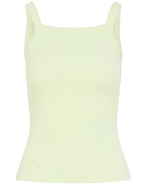 PANGAIA Square-Neck Ribbed Tank Top - Yellow