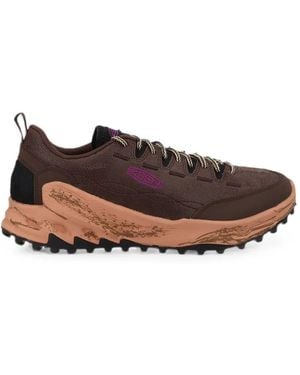 Keen Textured Panelled Hiking Sneakers - Brown