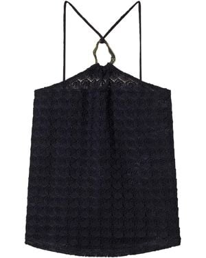 Twinset オープンニット トップ - ブラック
