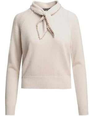 Essentiel Antwerp Pullover Mit Perlen - Weiß