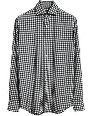 Xacus Hemd mit Vichy-Karomuster - Schwarz