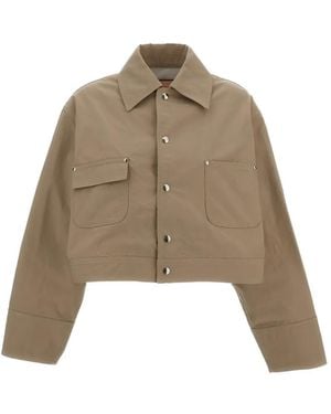 Plan C Boxy Pocket Jacket - Natural