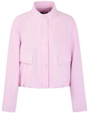 Marc Cain Veste À Poche Poitrine - Pink