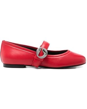 Coperni Belt Flat Court Shoes - Red