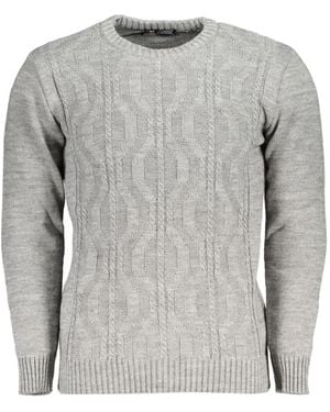 U.S. Grand Pull En Maille Torsadée À Coudières - Grey