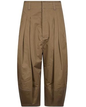 Lemaire Volume Pleated Shorts - Natural
