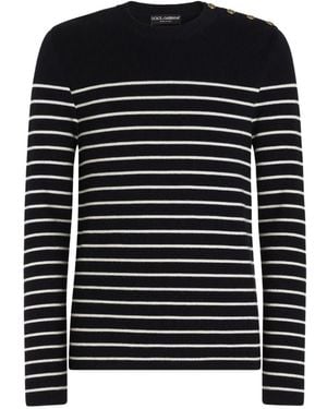 Dolce & Gabbana Jersey De Lana Virgen - Negro