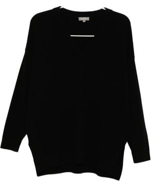 N.Peal Cashmere V-Neck Sweater - Black