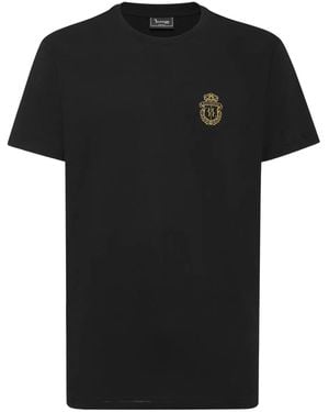Billionaire Crest Round-Neck T-Shirt - Black