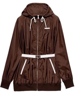 Prada Leichter Re-Nylon Regenmantel - Braun