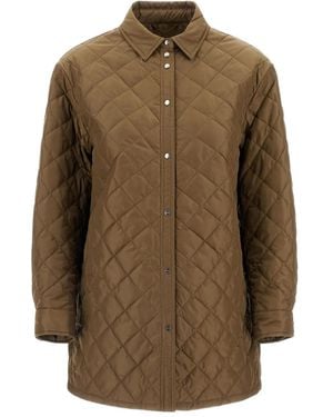 Herno Chamonix キルティング シャツジャケット - ブラウン