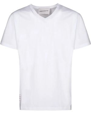 Amaranto Vネック Tシャツ - ホワイト