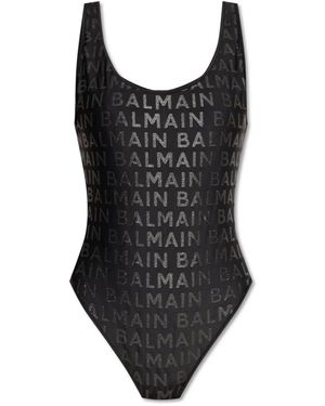 Balmain ロゴ ワンピース水着 - ブラック