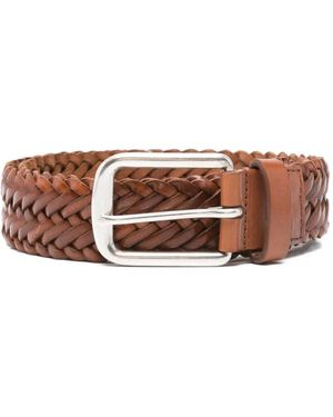 Sandro Braided Leather Belt - Brown
