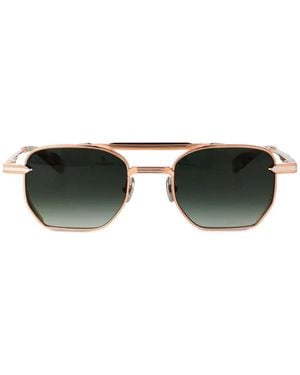 T Henri Eyewear Lusso Geometric-Frame Sunglasses - Metallic