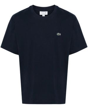 Lacoste T-Shirt Mit Logo-Patch - Blau