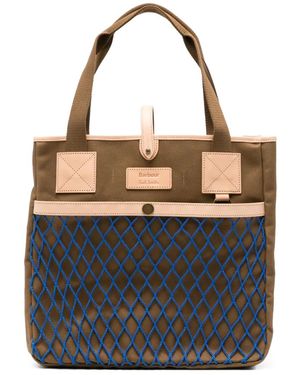Barbour X Paul Smith Logo-Patch Tote Bag - Black