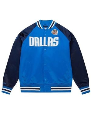 Mitchell & Ness Hall Of Fame Dallas Mavericks Dirk Nowitzki Long-Sleeve Jacket - Blue