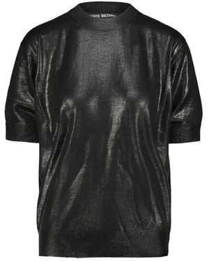 Junya Watanabe Short-Sleeve Knitted T-Shirt - Black
