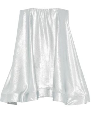 L'idée Robe Courte À Paillettes - Blanc