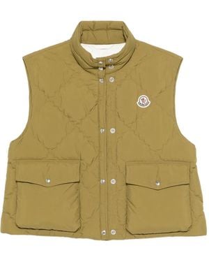 Moncler Biois Quilted Down Vest - Green