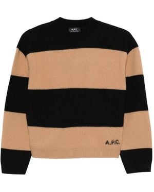 A.P.C. ストライプ セーター - ブラック