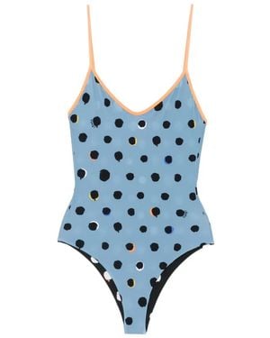 Fendi Polka Dot Swimsuit - Blue