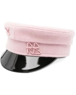 Ruslan Baginskiy Embroidered-logo Beret - ピンク
