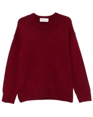 Nour Hammour Jersey Jude Con Cuello En V - Rojo