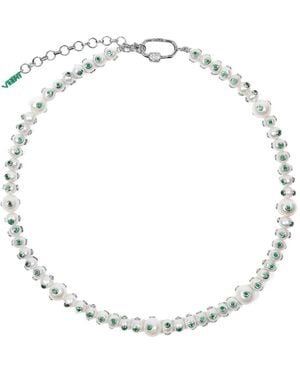 Veert 18Kt Polka-Dot Pearl Necklace - White
