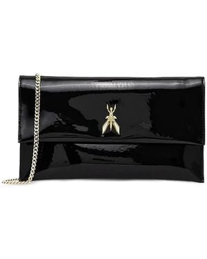 Patrizia Pepe Essential Logo-hardware Chain Clutch - ブラック