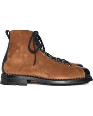 Yuketen Schnürstiefel Aus Wildleder - Braun