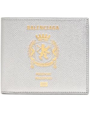 Balenciaga Passport Square Folded Wallet - White