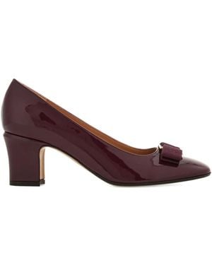 Ferragamo Escarpins Vara 40 Mm À Détail De Nœud - Violet
