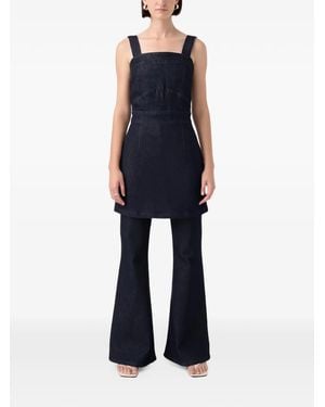 OUTLAND DENIM Maple Paneled Mini Dress - Blue