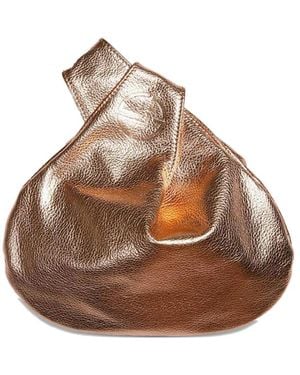 MARY SMALLWOOD Nexus Embossed Clutch Bag - Brown