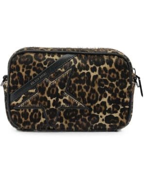 Golden Goose Mini Star Animal-Print Shoulder Bag - Black