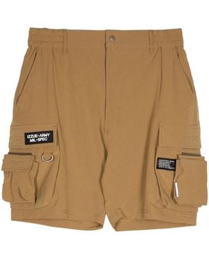 Izzue Logo-Appliqué Ripstop Cargo Shorts - Brown
