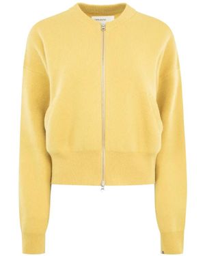 Extreme Cashmere Xtra Fun Zip-Up Cardigan - Yellow