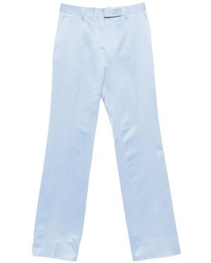Tom Ford Powder Duchess Satin Straight-Leg Trousers - Blue