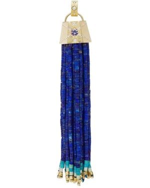 Harwell Godfrey 18K Lapis Beaded-Tassel Pendant - Blue