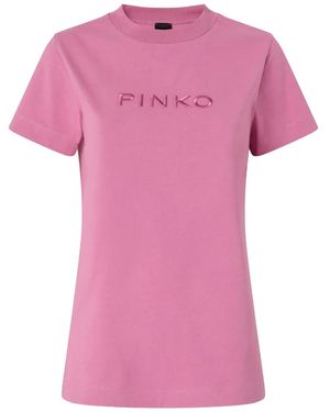 Pinko Embossed Name T-shirt - Pink