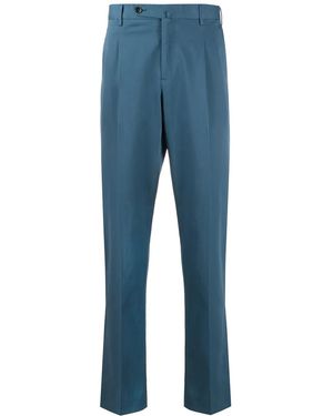 PT01 Gerade Bundfaltenhose - Blau
