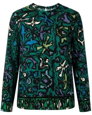 Valentino Garavani Abstract-Print Top - Green