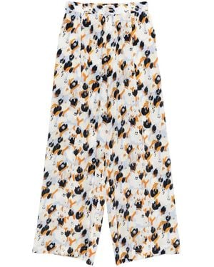Marni Silk Woven Trousers - White