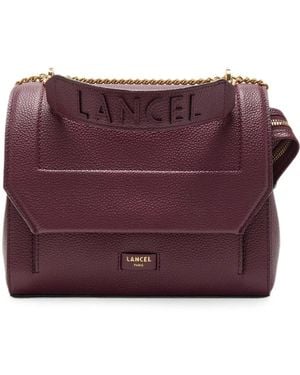 Lancel Ninon Grained Leather Shoulder Bag - Purple