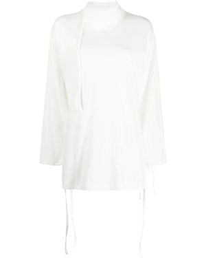 Yohji Yamamoto Bluse Mit Stehkragen - Weiß