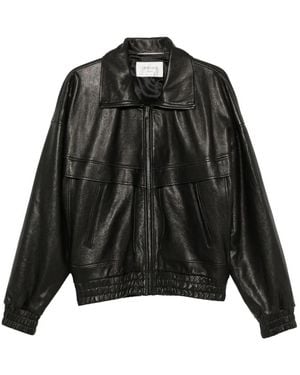 Saint Laurent Chaqueta De Piel De Borrego - Negro