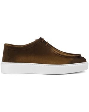 Doucal's Snuff Suede Lace-Up Shoes - Brown